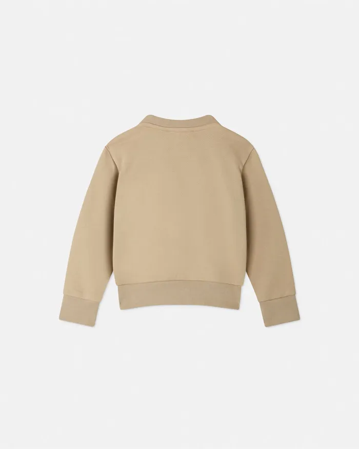 Versace Knitwear and Sweatshirts Kids Love Sweatshirt Beigeprint