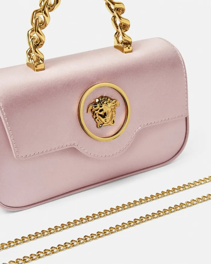 Versace La Medusa Women La Medusa Satin Mini Bag Light Pink