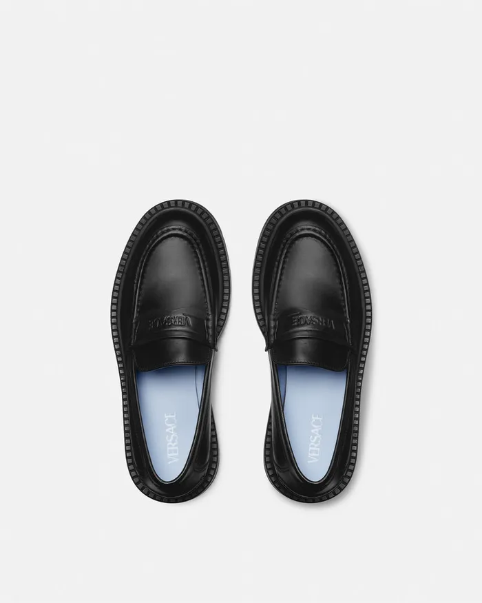 Versace Loafers and Slippers Men Adriano Loafers Black