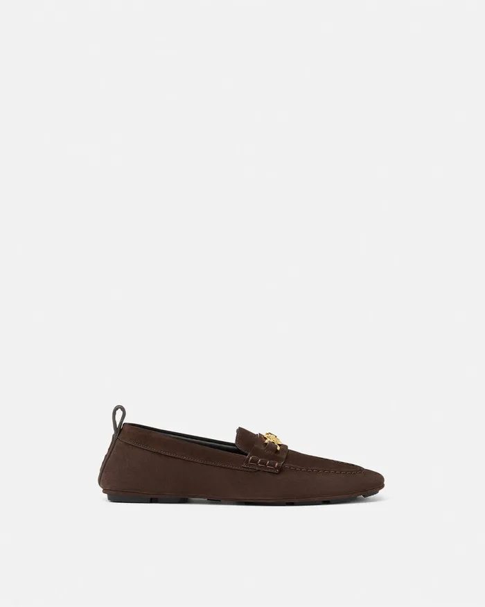 Versace Loafers and Slippers Men Villa Suede Driver Shoes 1nb3v