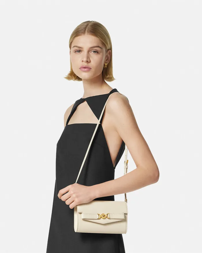 Versace Mini Bags and Clutches Women Medusa 03995 Crossbody Bag Beige