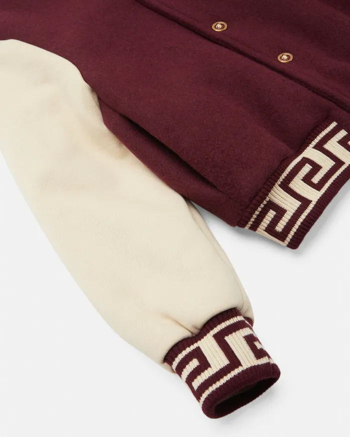 Versace Outerwear Kids Logo Bomber Jacket Redwhite