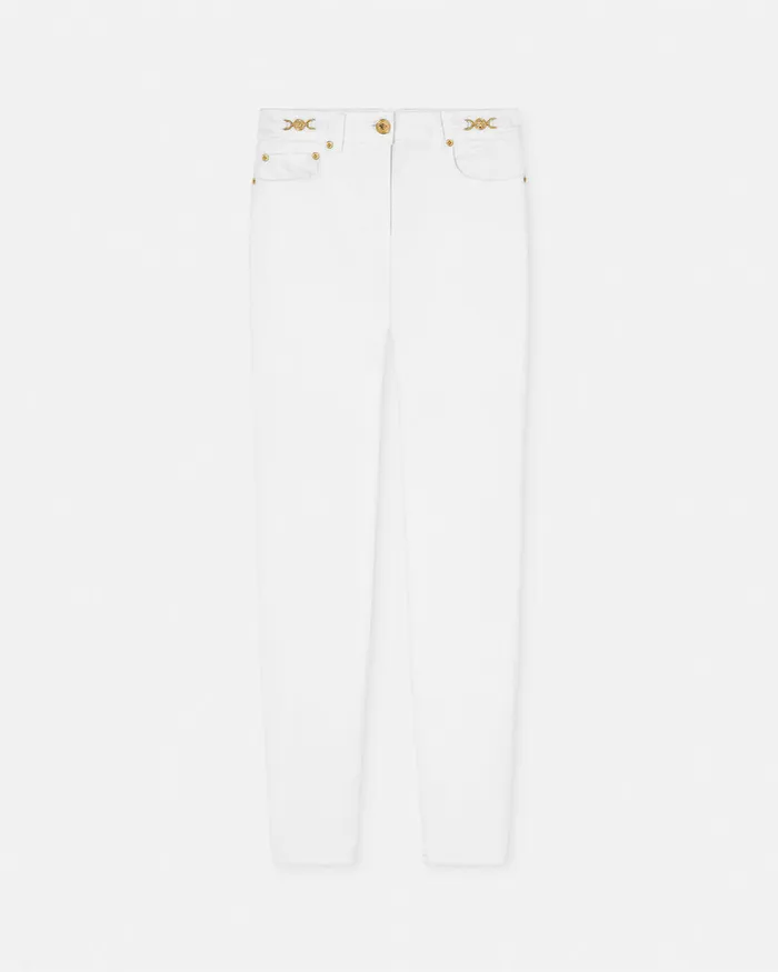 Versace Pants and Shorts Women Skinny Jeans White