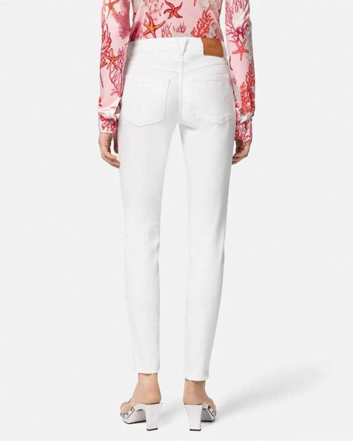 Versace Pants and Shorts Women Skinny Jeans White