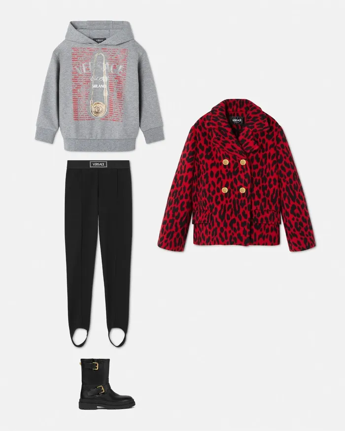 Versace Pants and Skirts Kids 90s Vintage Logo Leggings Black