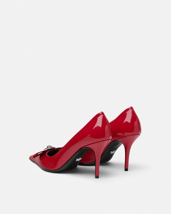 Versace Pumps and Slingbacks Women Gianni Ribbon Patent Pumps 85 Mm Red