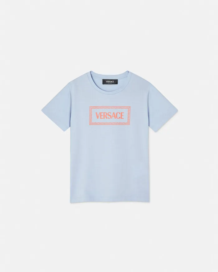 Versace Shirts and Tshirts Kids 90s Vintage Logo TShirt Light Blue