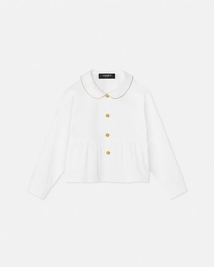 Versace Shirts and Tshirts Kids Flared Shirt Whiteprint