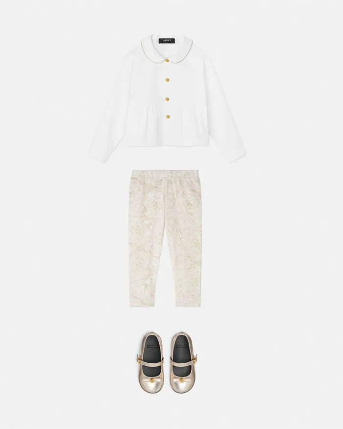 Versace Shirts and Tshirts Kids Flared Shirt Whiteprint