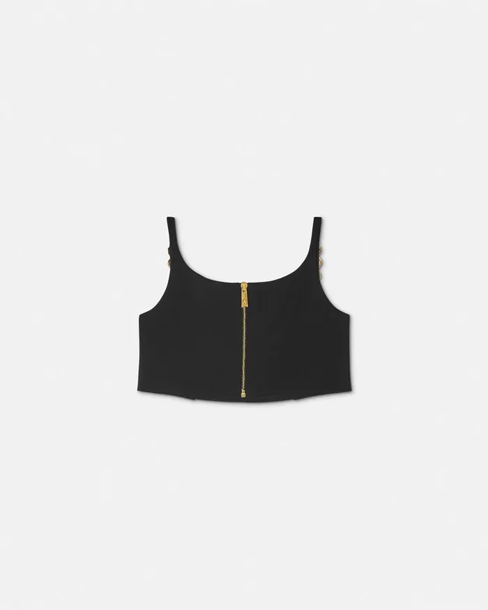 Versace Shirts and Tshirts Kids Medusa 03995 Bralette Top Black