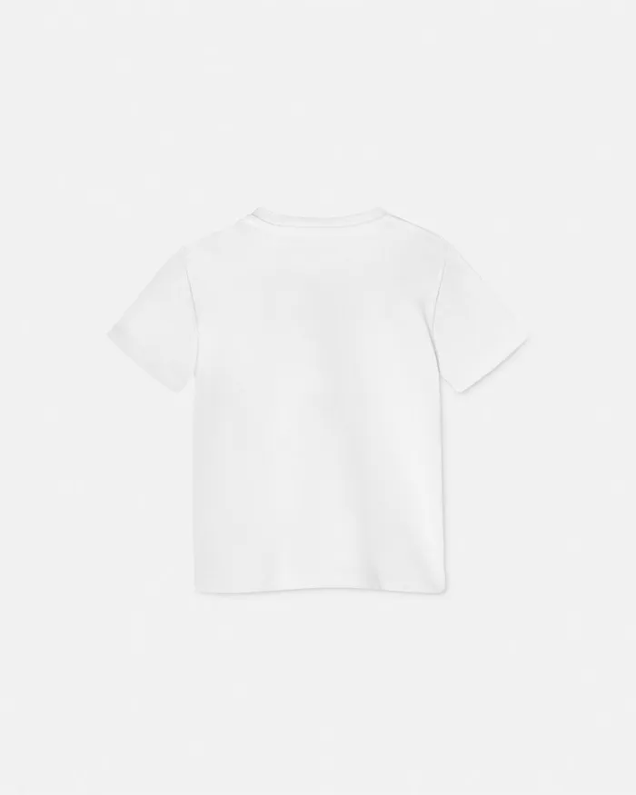 Versace Shirts and Tshirts Kids University Coral Baby TShirt White