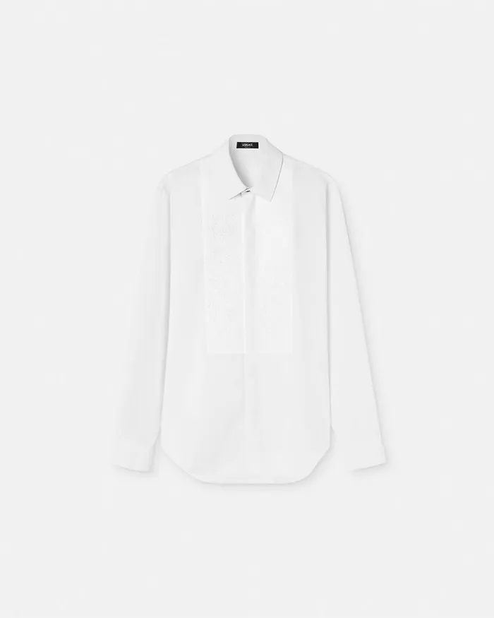 Versace Shirts Men Barocco Formal Shirt White