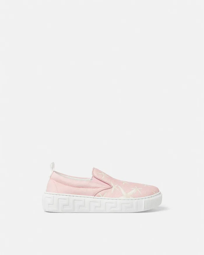 Versace Shoes Kids Stella Marina SlipOn Sneakers Light Pink