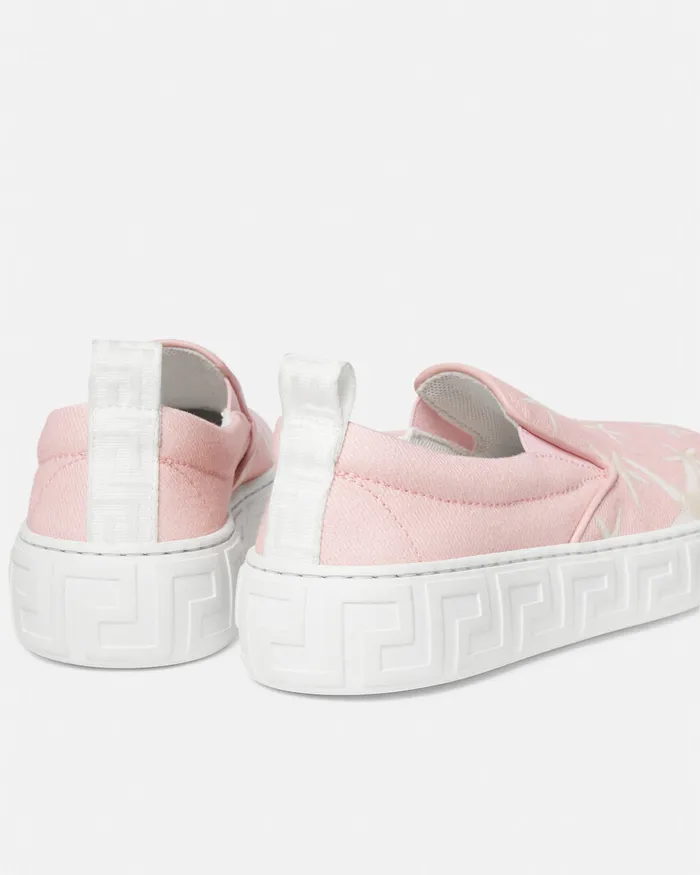 Versace Shoes Kids Stella Marina SlipOn Sneakers Light Pink