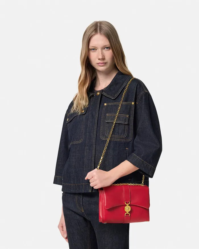 Versace Shoulder and Crossbody Women Kleio Shoulder Bag Red