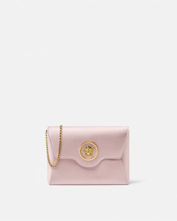 Versace Shoulder and Crossbody Women La Medusa Envelope Clutch Light Pink
