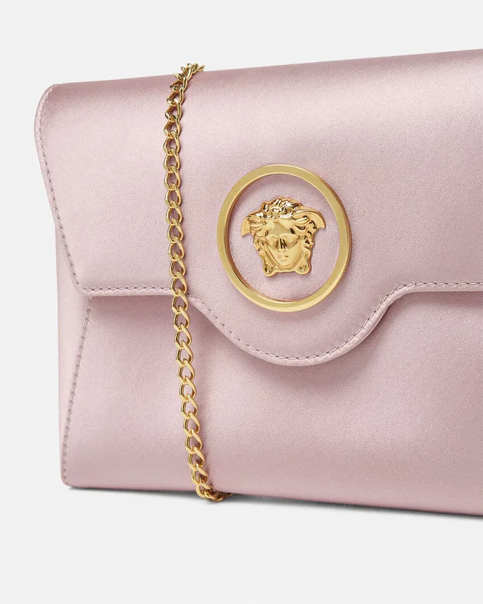 Versace Shoulder and Crossbody Women La Medusa Envelope Clutch Light Pink