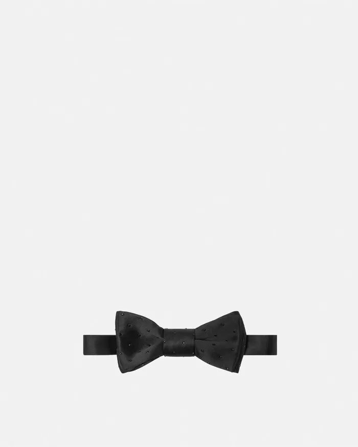 Versace Soft Accessories Men Crystal Bow Tie Black