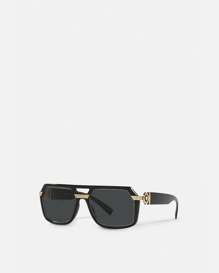 Versace Sunglasses Men Vintage Icon Pilot Sunglasses Blackgold