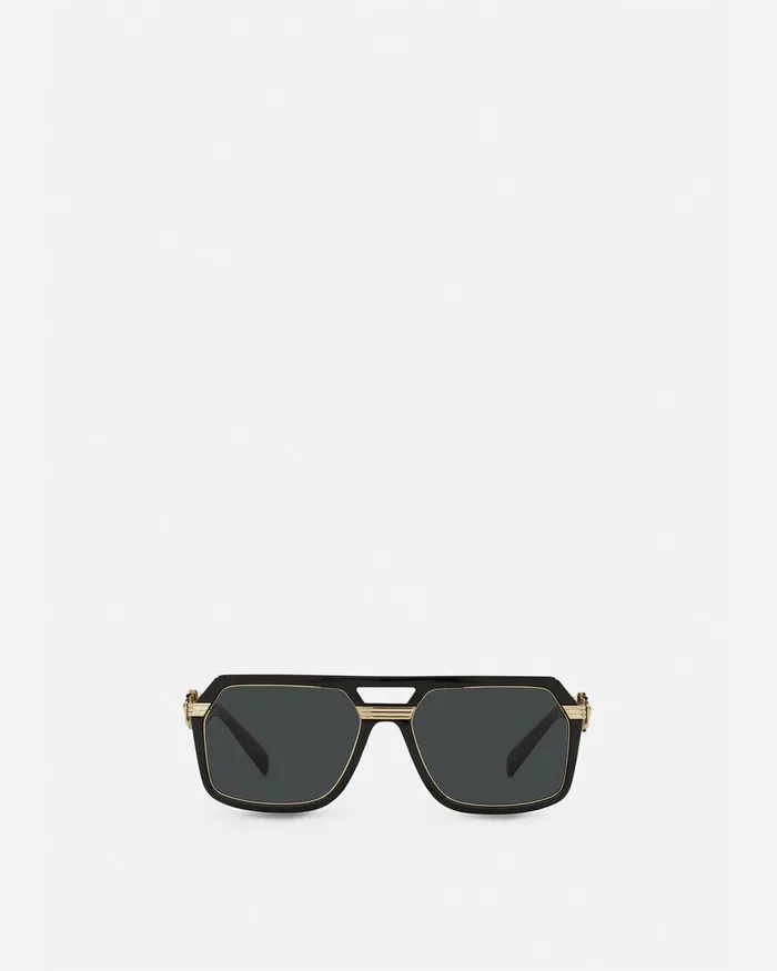 Versace Sunglasses Men Vintage Icon Pilot Sunglasses Blackgold