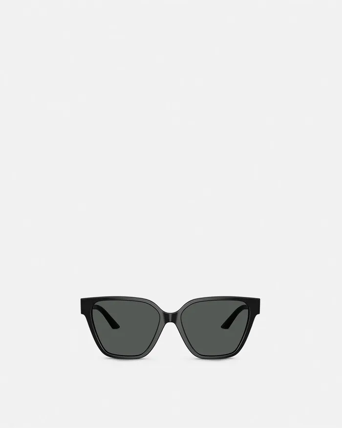 Versace Sunglasses Women Greca Strass Butterfly Sunglasses Blackgold