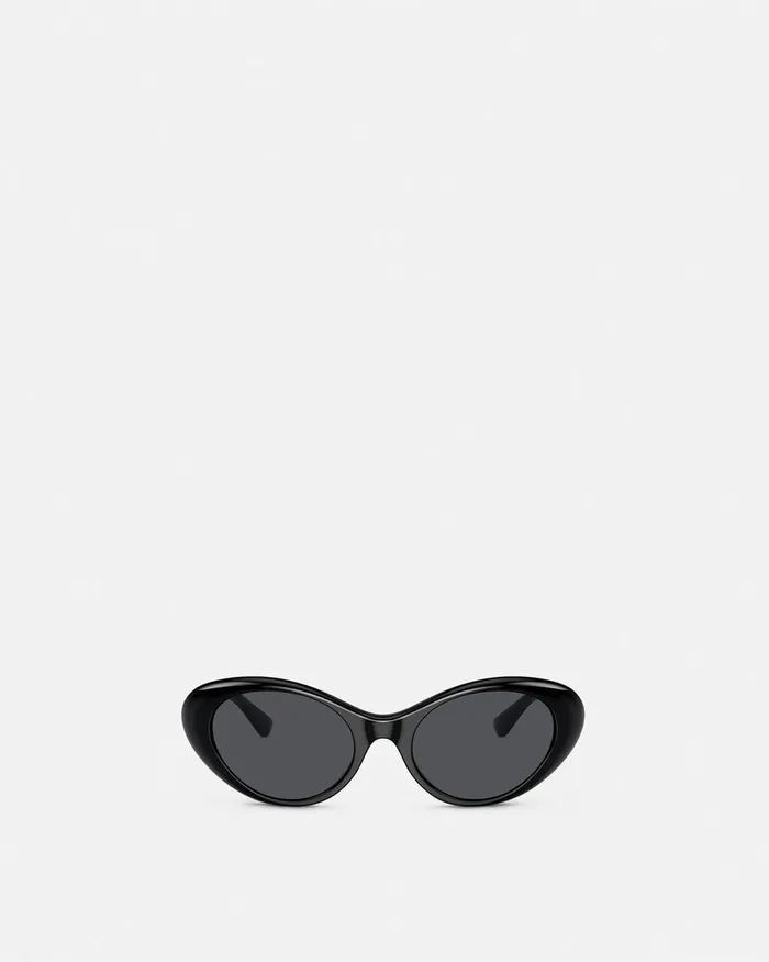 Versace Sunglasses Women La Medusa Oval Sunglasses Black