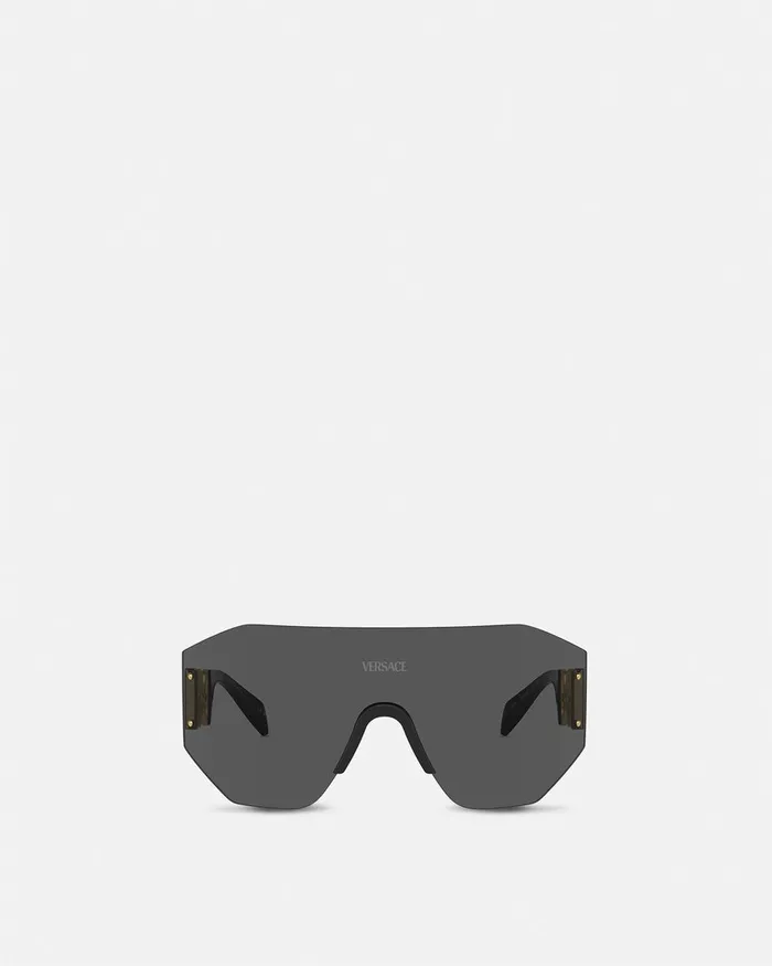 Versace Sunglasses WomenMen Medusa 03995 Mask Sunglasses Black