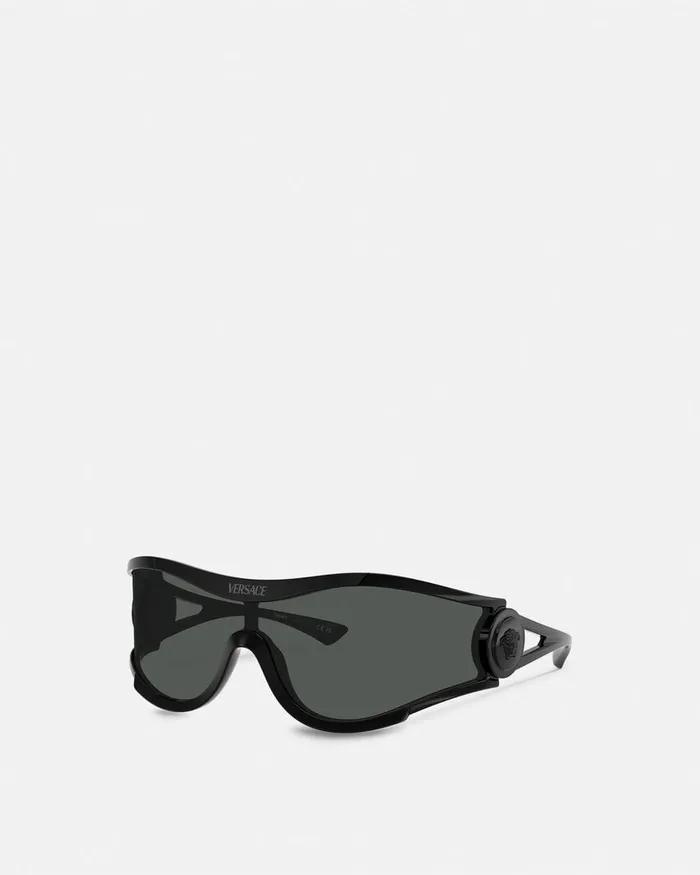 Versace Sunglasses WomenMen Medusa Medallion Shield Sunglasses Black