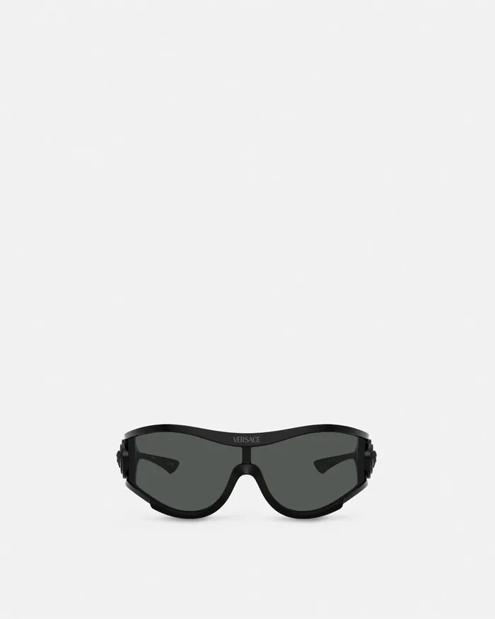 Versace Sunglasses WomenMen Medusa Medallion Shield Sunglasses Black