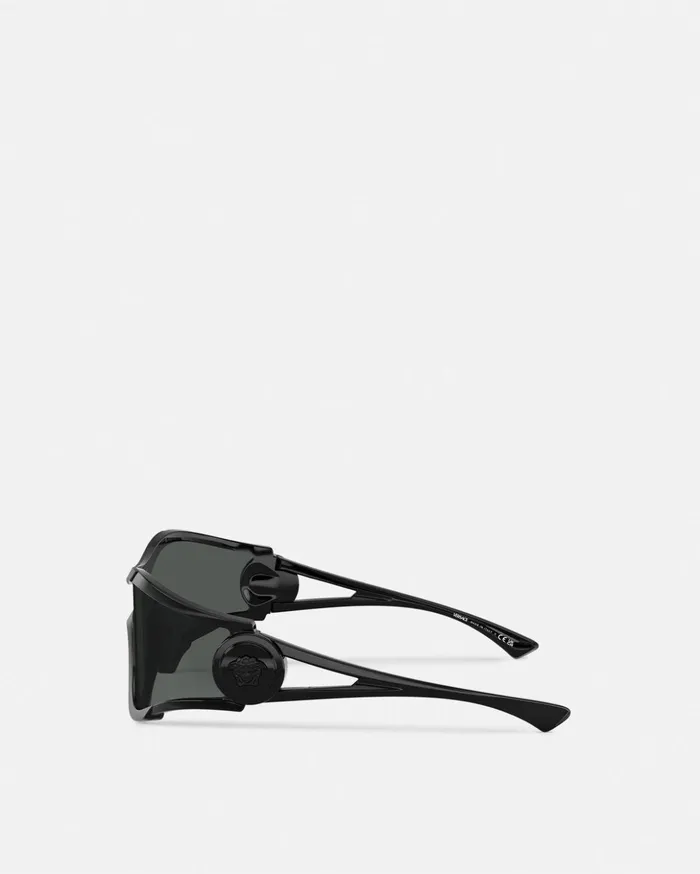 Versace Sunglasses WomenMen Medusa Medallion Shield Sunglasses Black