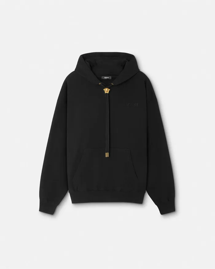 Versace Sweatshirts Men La Medusa Hoodie Black