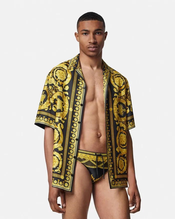 Versace Swimwear Men La Coupe Des Dieux Swim Briefs Black