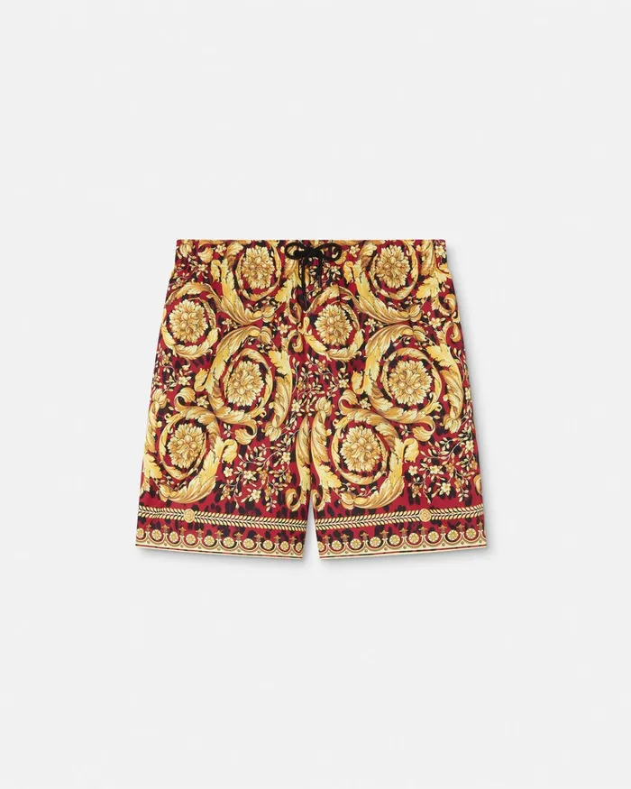 Versace Swimwear Men Wild Barocco Boardshorts Printred