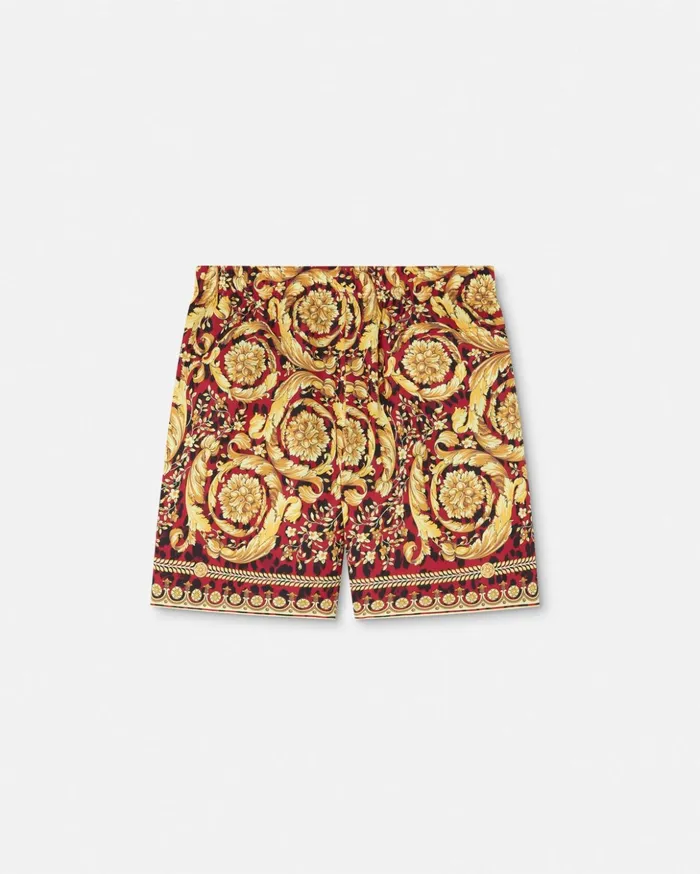 Versace Swimwear Men Wild Barocco Boardshorts Printred