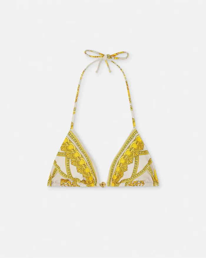 Versace Swimwear Women La Coupe Des Dieux Bikini Top Goldprint