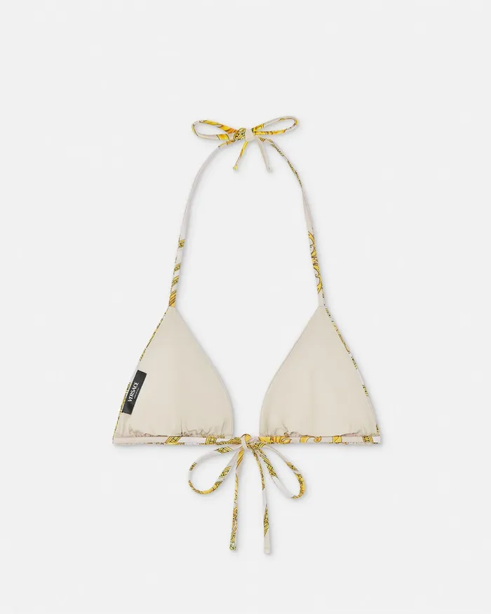 Versace Swimwear Women La Coupe Des Dieux Bikini Top Goldprint