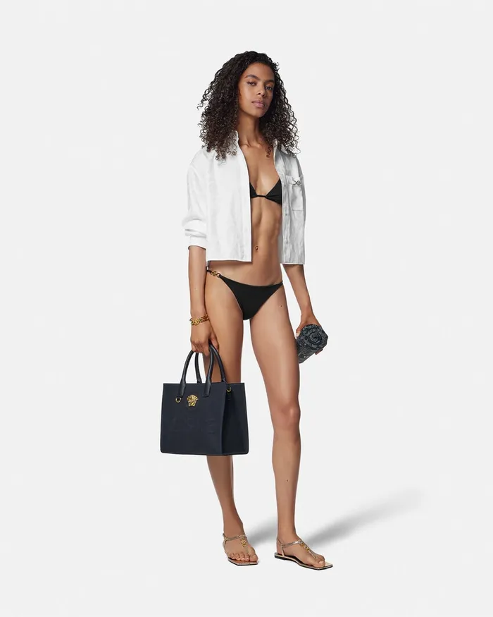 Versace Swimwear Women Medusa 03995 Bikini Top Black