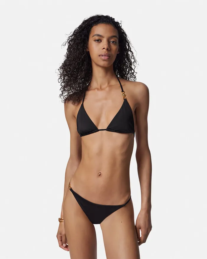 Versace Swimwear Women Medusa 03995 Bikini Top Black