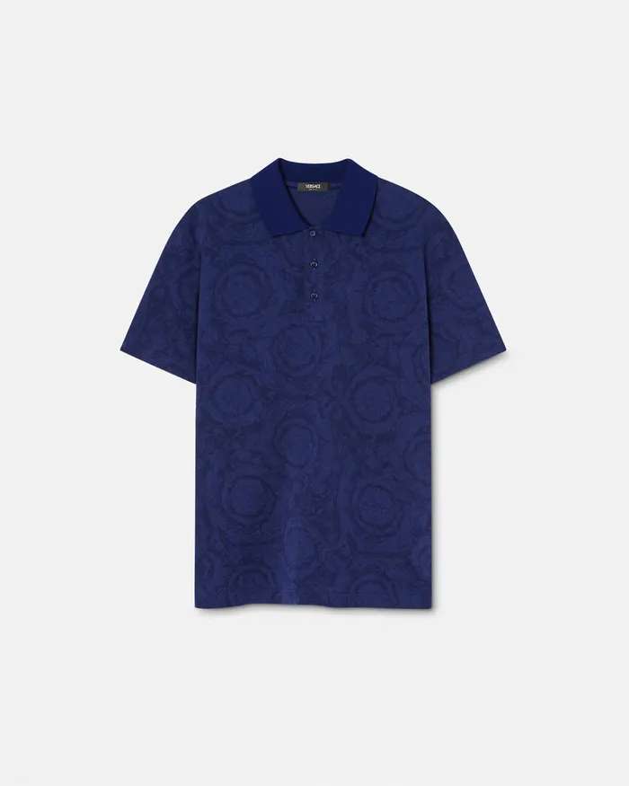 Versace TShirts and Polos Men Barocco Polo Shirt Blue