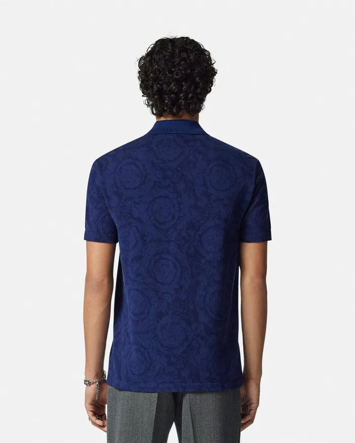 Versace TShirts and Polos Men Barocco Polo Shirt Blue