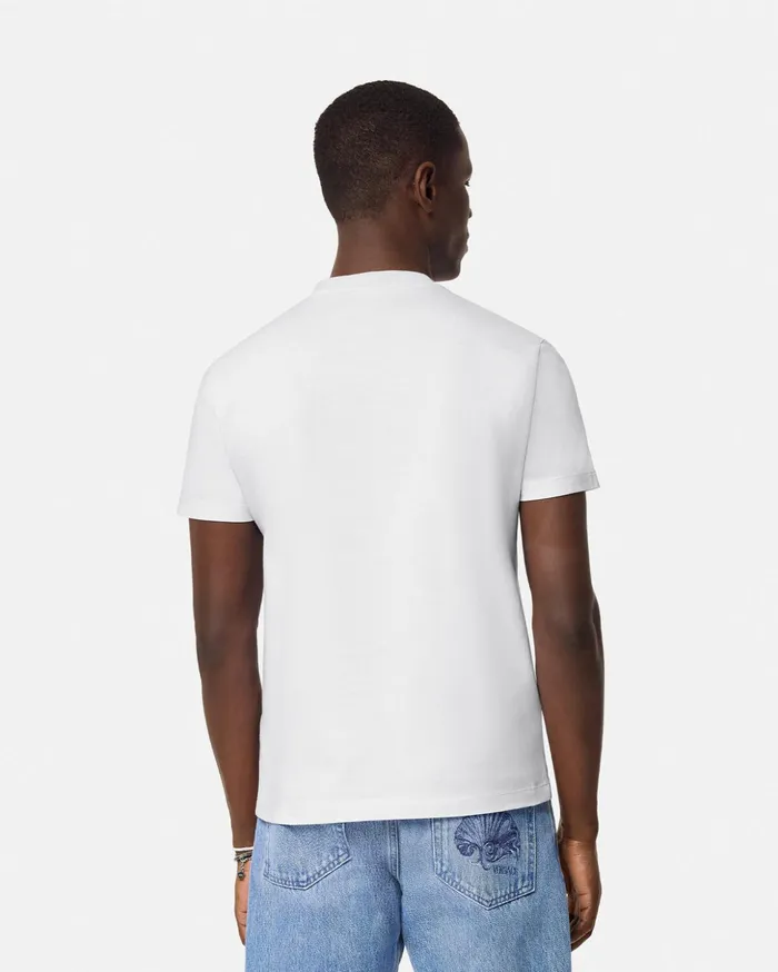 Versace TShirts and Polos Men Embroidered 03990s Vintage Logo TShirt White