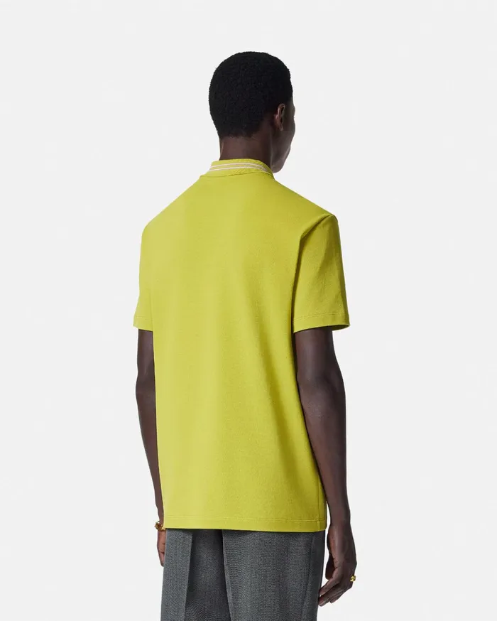 Versace TShirts and Polos Men Embroidered Medusa Polo Shirt Green