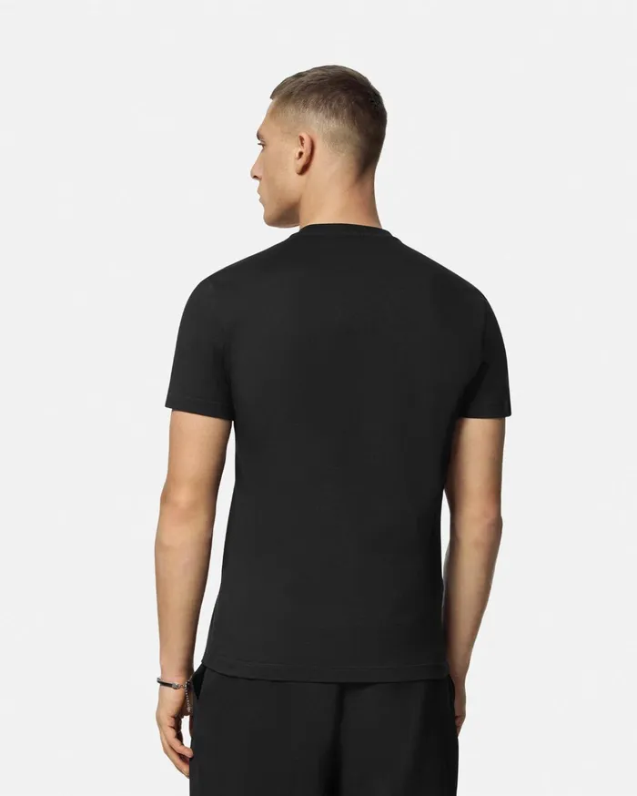 Versace TShirts and Polos Men Embroidered Medusa Stamp 3d TShirt Black