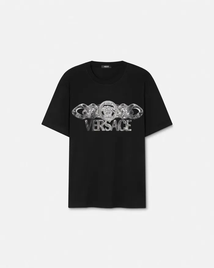 Versace TShirts and Polos Men Medusa On Chain TShirt Blackprint