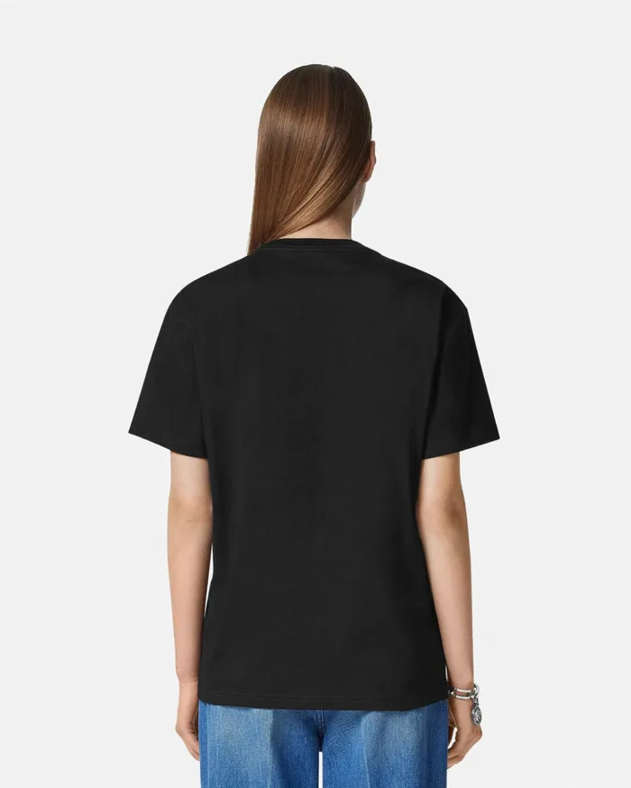 Versace TShirts and Sweatshirts Women Embellished Medusa TShirt Black