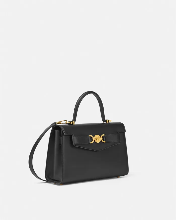 Versace Top Handle Women Medusa 03995 Handbag Blackgold