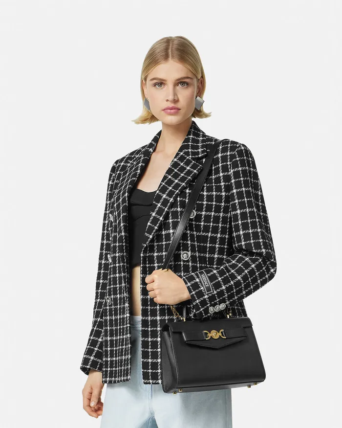 Versace Top Handle Women Medusa 03995 Handbag Blackgold