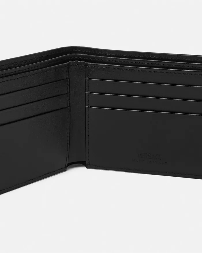 Versace Wallets Men Medusa Biggie Bifold Wallet Blackgold