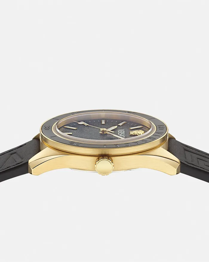 Versace Watches Men VDome Watch Blackgold