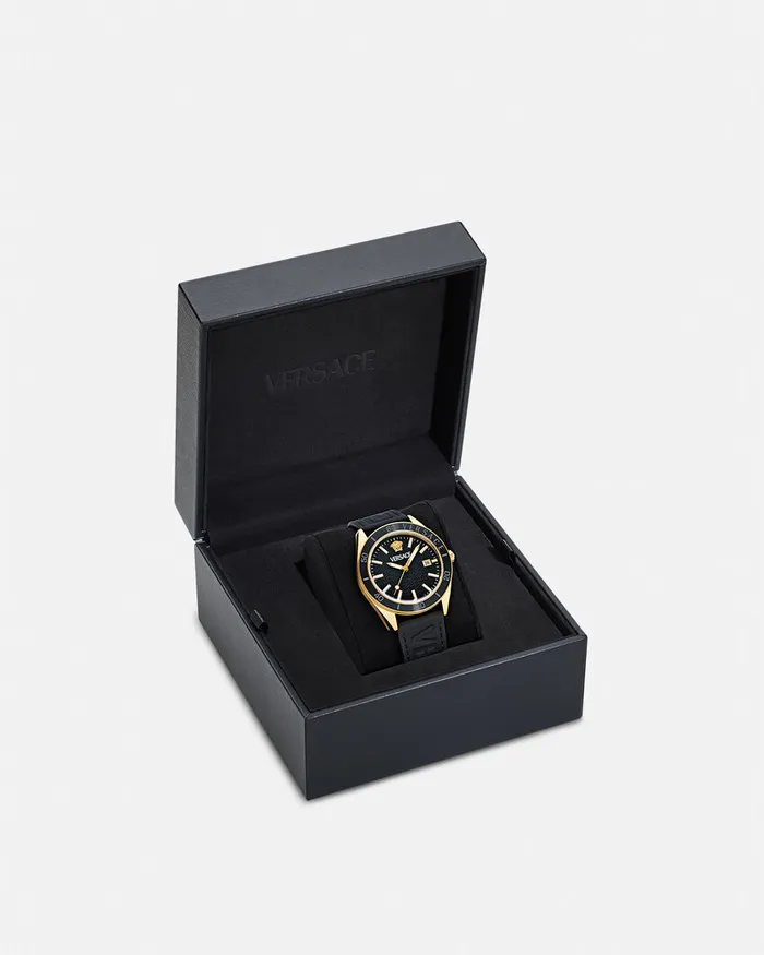 Versace Watches Men VDome Watch Blackgold